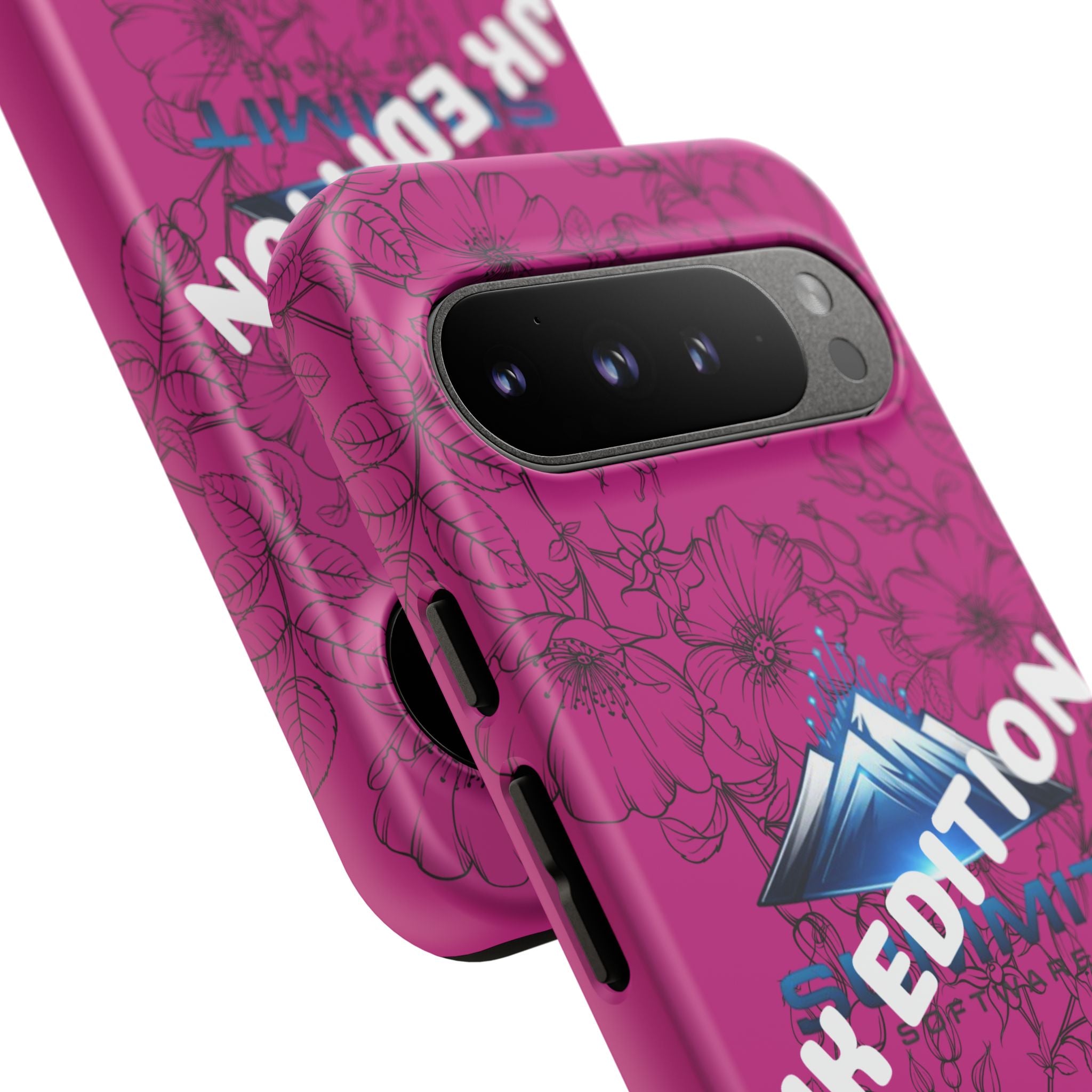 JK Edition Floral Mountain Tough Phone Case — Pink Protective Cover