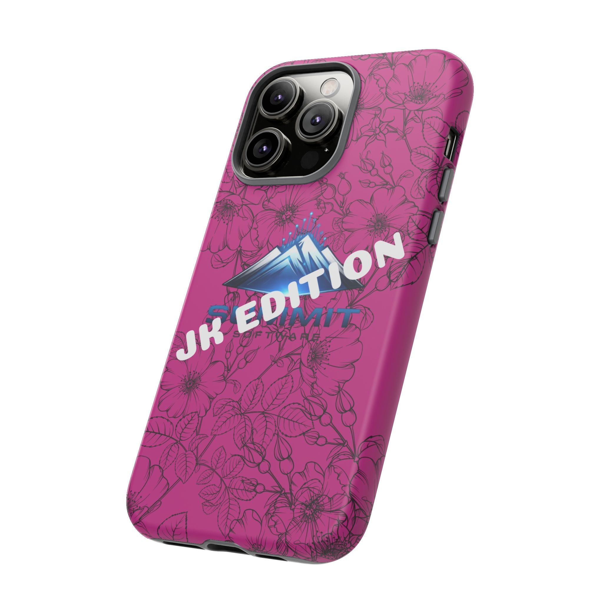 JK Edition Floral Mountain Tough Phone Case — Pink Protective Cover