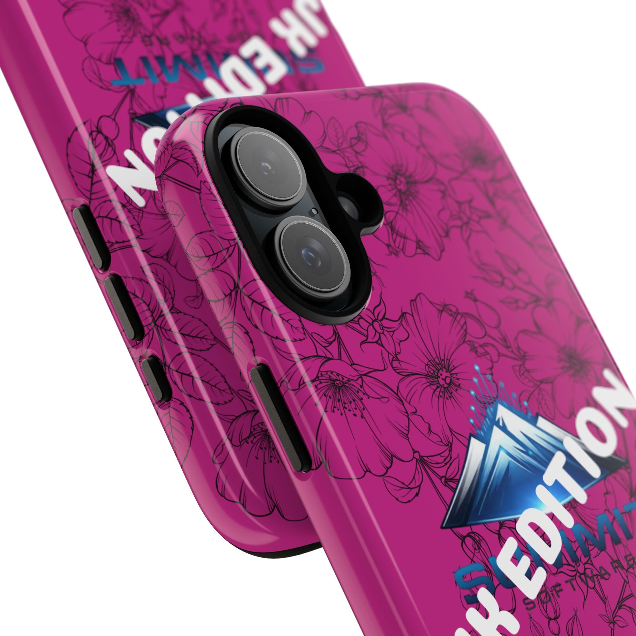 JK Edition Floral Mountain Tough Phone Case — Pink Protective Cover