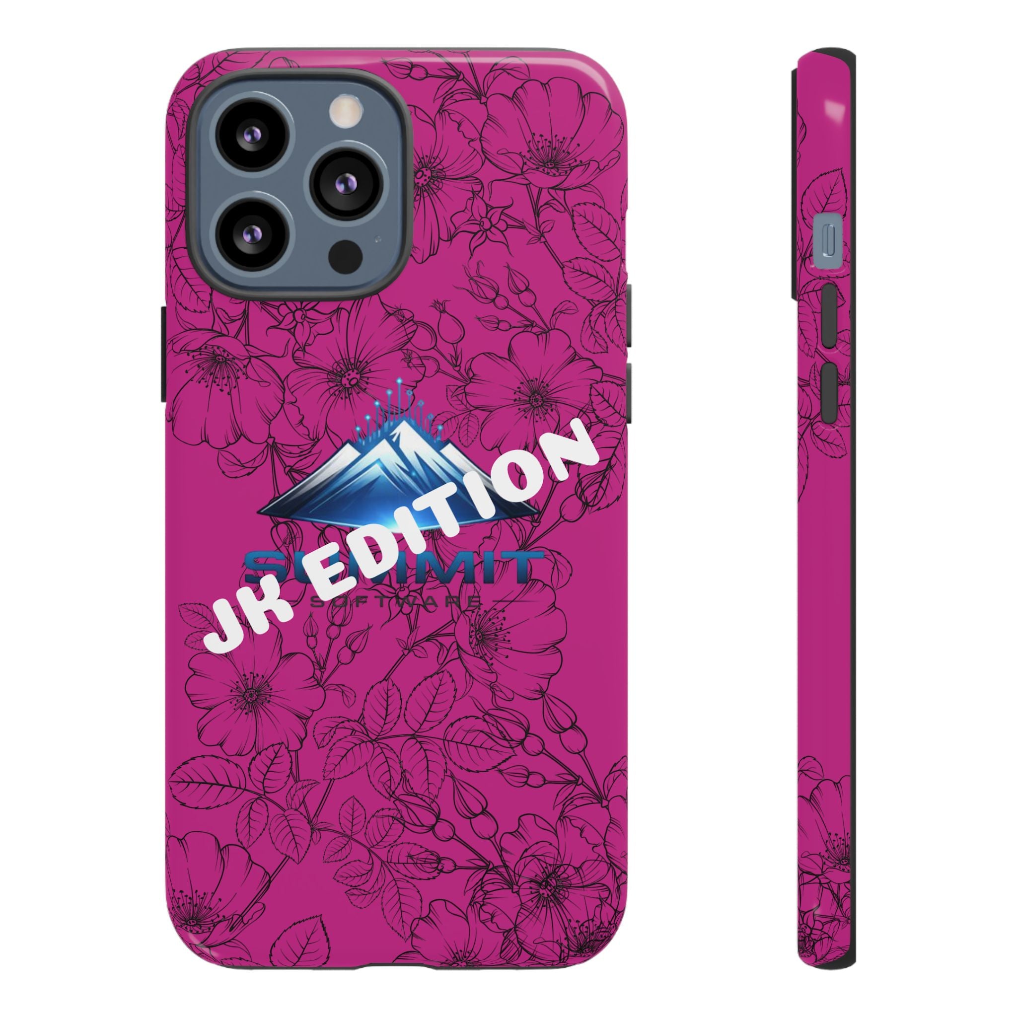 JK Edition Floral Mountain Tough Phone Case — Pink Protective Cover