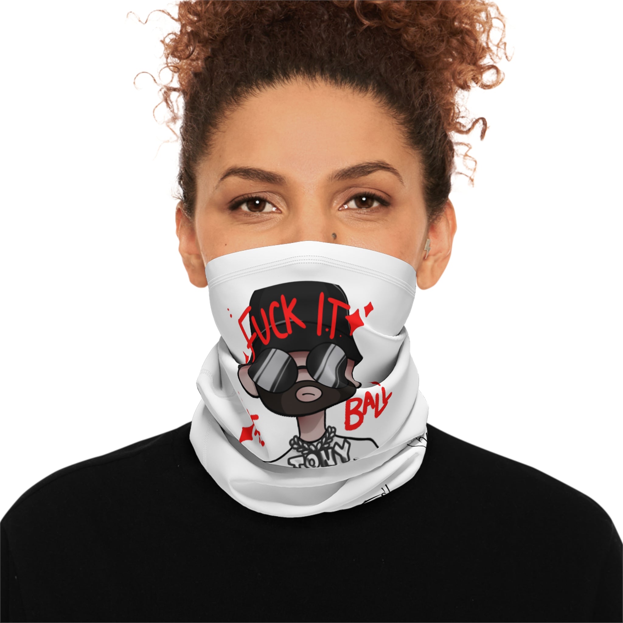 Tony X Arise Neck Gaiter — 'Fuck It We Ball' Streetwear Face Mask