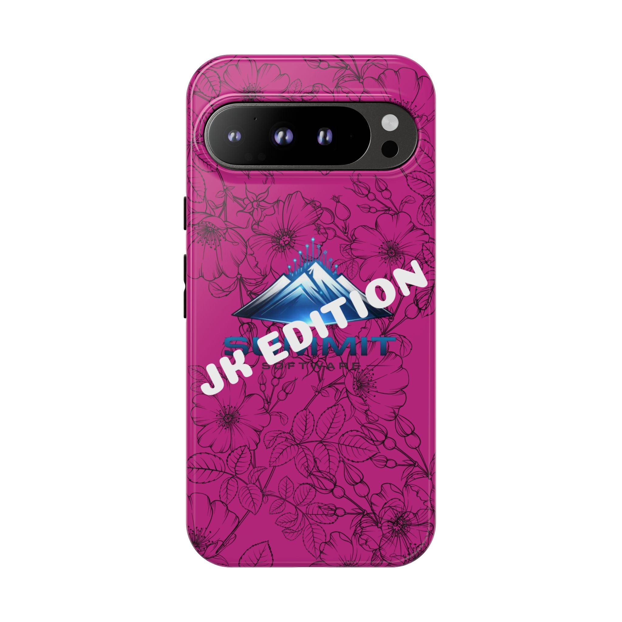 JK Edition Floral Mountain Tough Phone Case — Pink Protective Cover