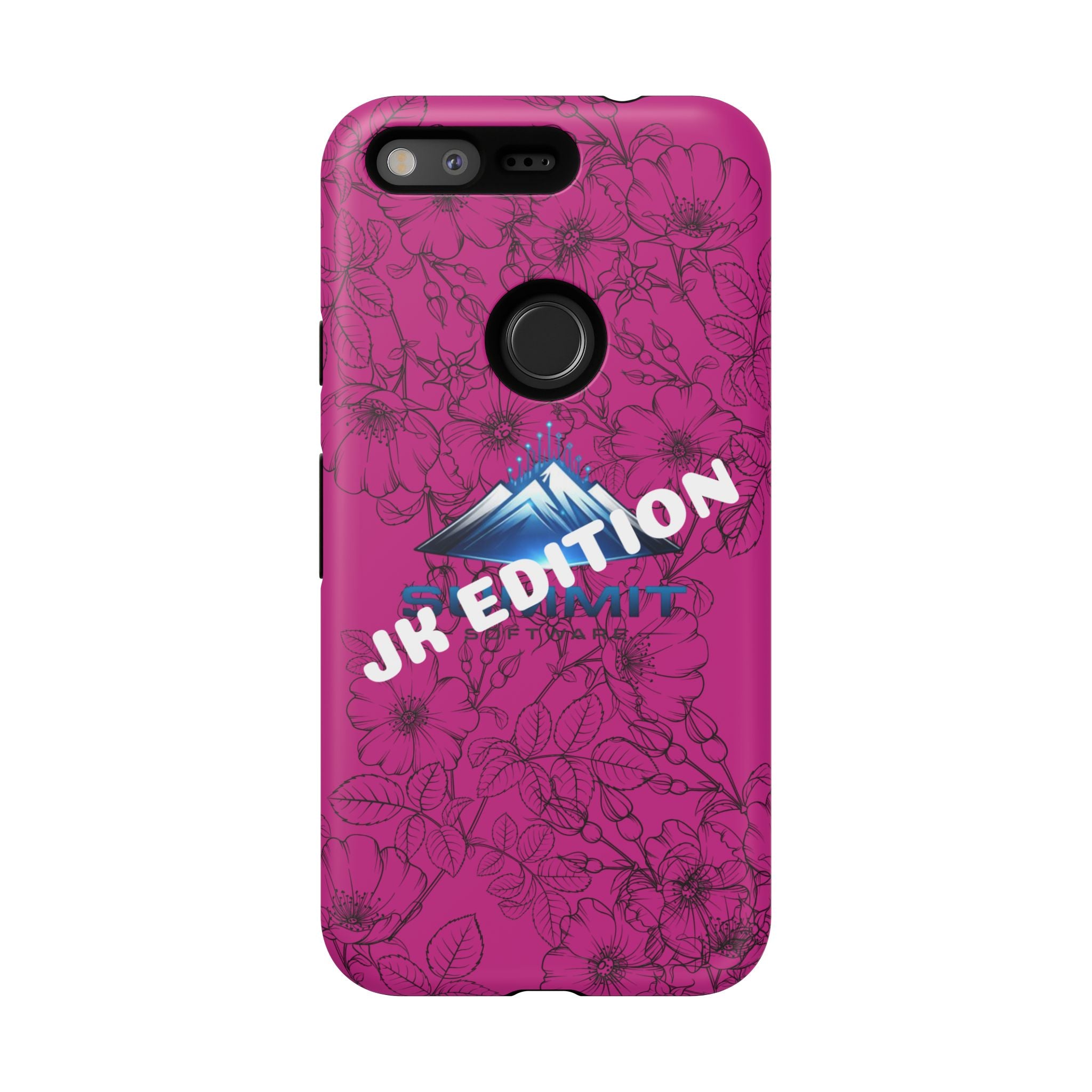 JK Edition Floral Mountain Tough Phone Case — Pink Protective Cover