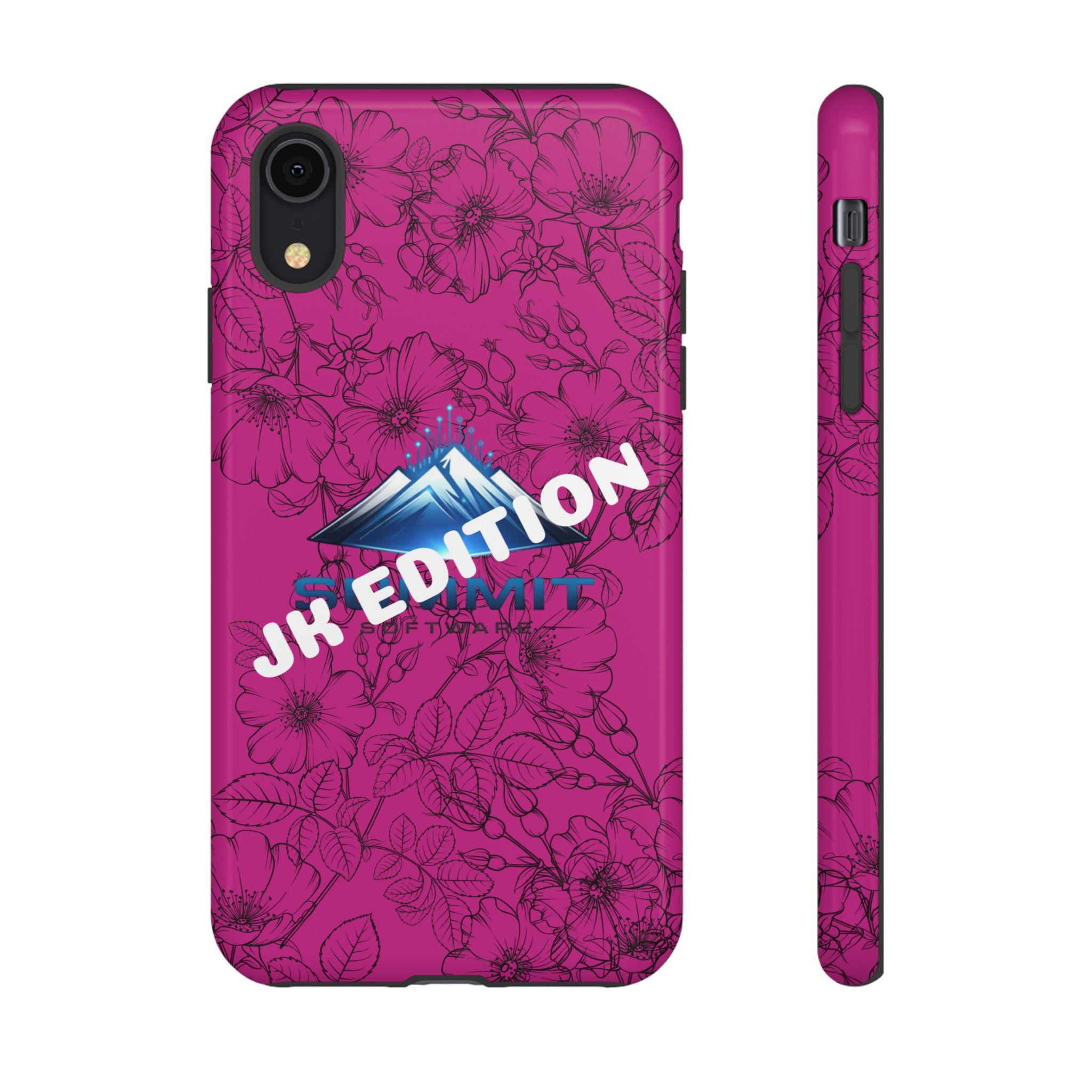 JK Edition Floral Mountain Tough Phone Case — Pink Protective Cover