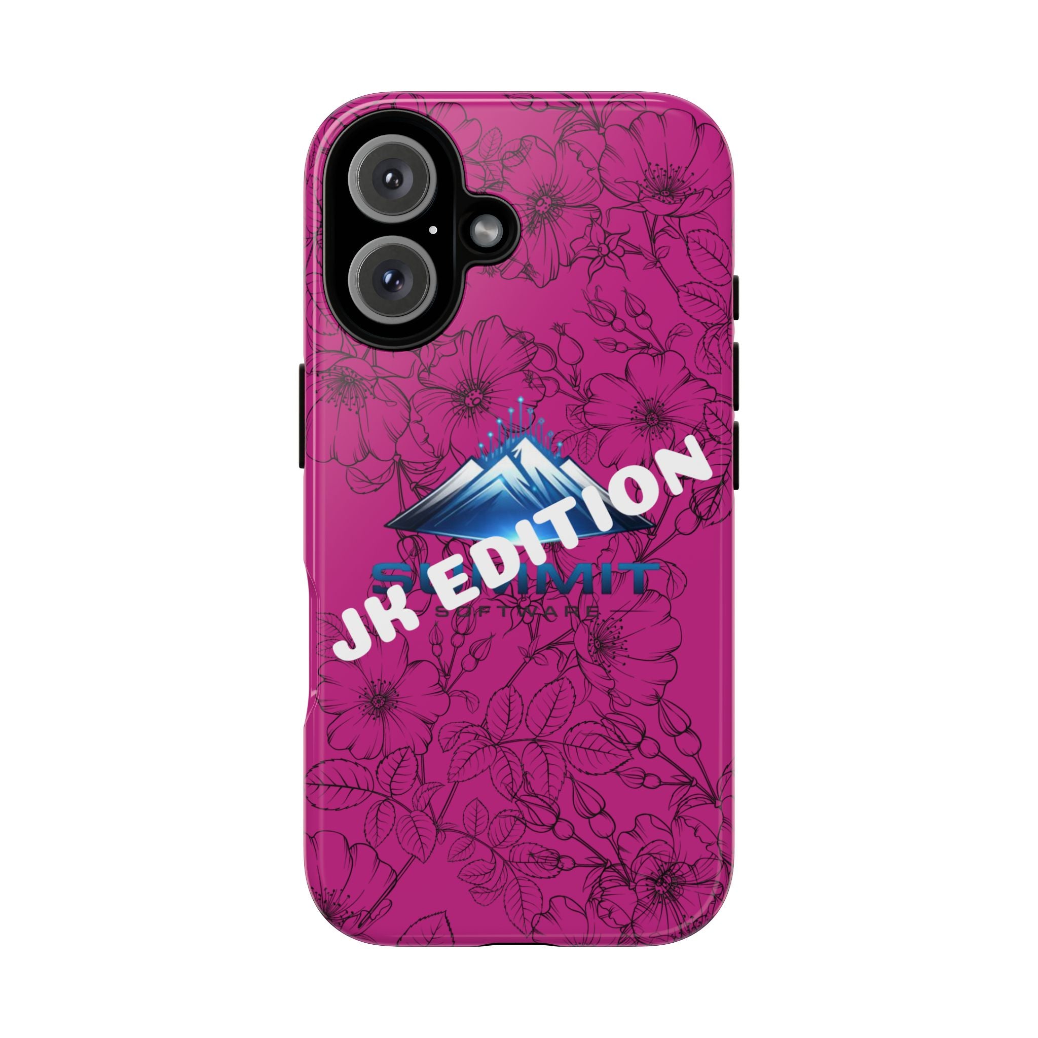 JK Edition Floral Mountain Tough Phone Case — Pink Protective Cover