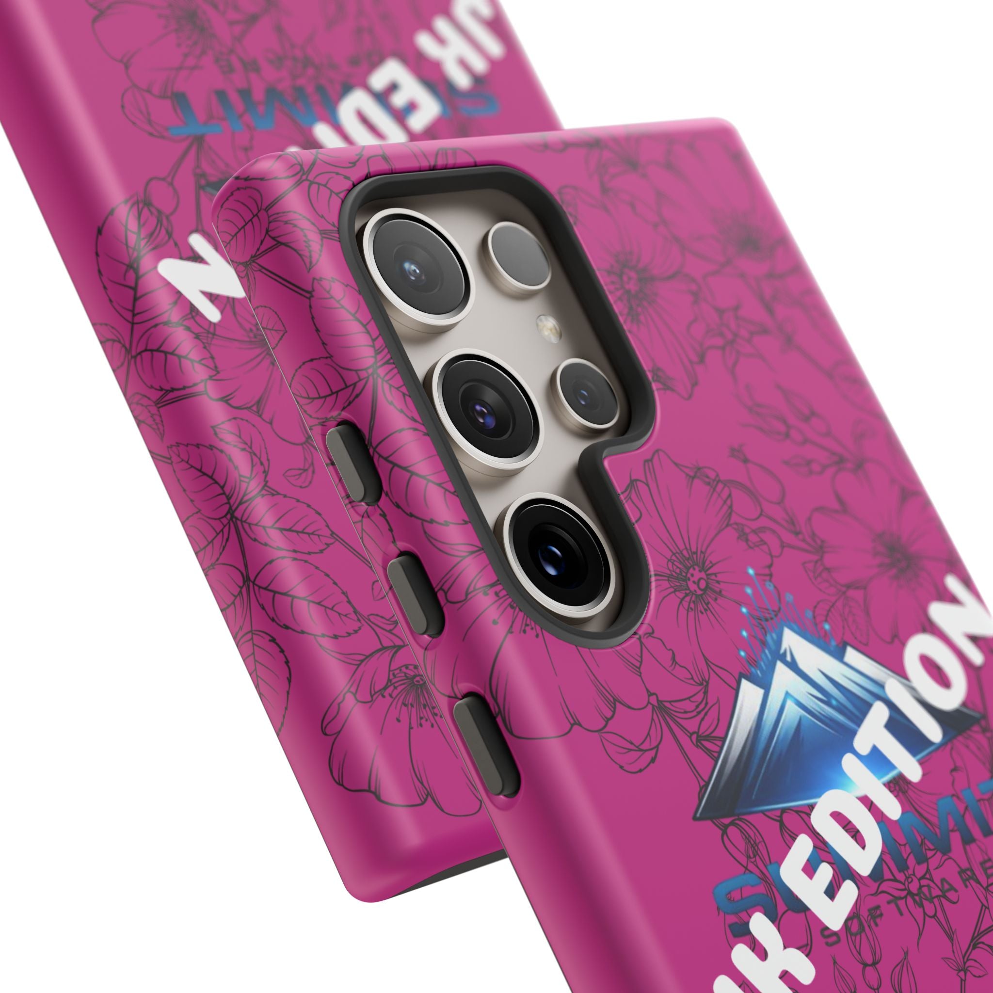 JK Edition Floral Mountain Tough Phone Case — Pink Protective Cover