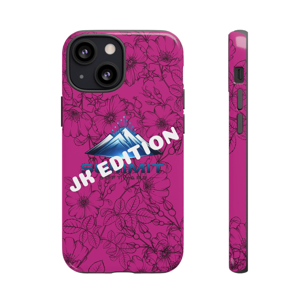 JK Edition Floral Mountain Tough Phone Case — Pink Protective Cover