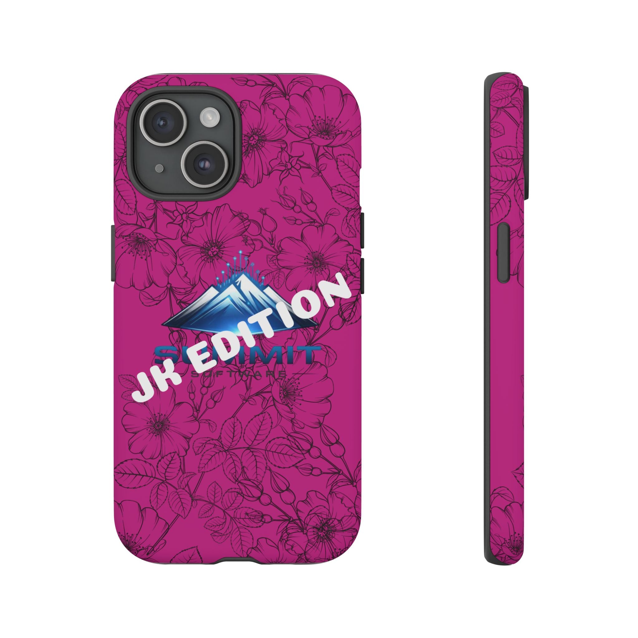 JK Edition Floral Mountain Tough Phone Case — Pink Protective Cover